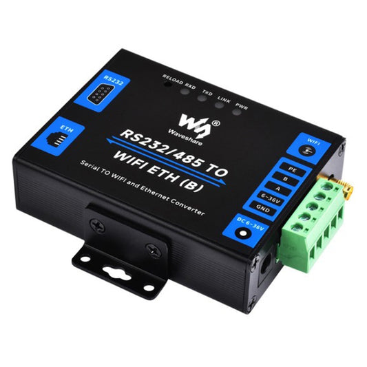 Waveshare Industrial Grade Serial Server RS232/485 to WiFi / Ethernet RJ45 Network Port - Other Accessories by Waveshare | Online Shopping South Africa | PMC Jewellery | Buy Now Pay Later Mobicred