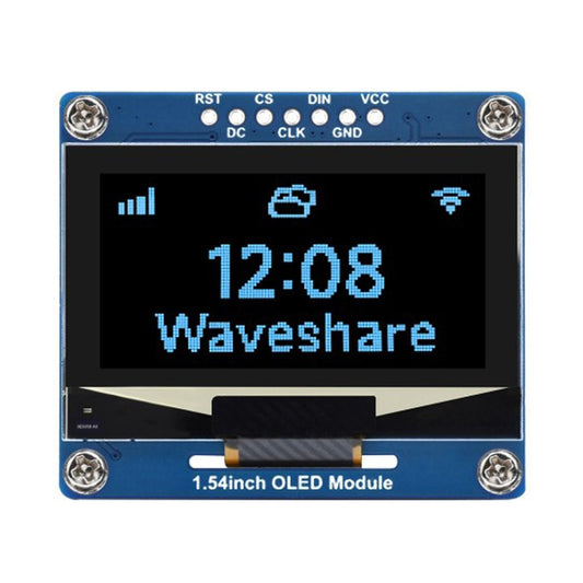 Waveshare 1.54 Inch OLED Display Module, 128×64 Resolution, SPI / I2C Communication(Blue) - LCD & LED Display Module by Waveshare | Online Shopping South Africa | PMC Jewellery | Buy Now Pay Later Mobicred