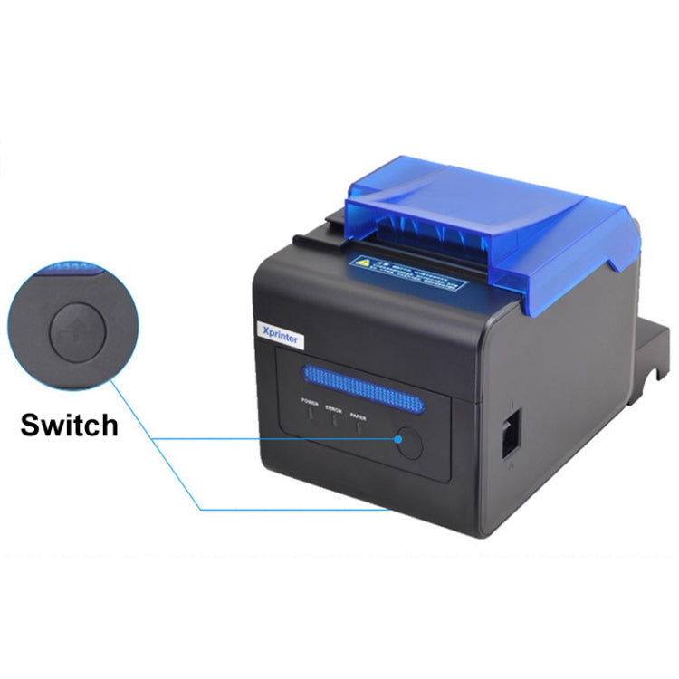 Xprinter XP-C300H 80mm Sound And Light Alarm Store Cashier Rreceipt Thermal Printer, Spec: USB+COM+LAN(US Plug) - Printer by Xprinter | Online Shopping South Africa | PMC Jewellery | Buy Now Pay Later Mobicred