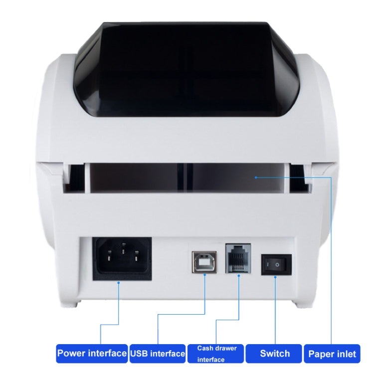 Xprinter XP-320B 80mm Thermal Barcode Supermarket Cashier Label Printer, Spec: USB+Bluetooth(UK Plug) - Printer by Xprinter | Online Shopping South Africa | PMC Jewellery | Buy Now Pay Later Mobicred