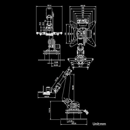 Waveshare High-Torque Serial Bus Servo, Desktop Robotic Arm Kit, Based On ESP32, 5-DOF, Plug:EU Plug - Modules Expansions Accessories by Waveshare | Online Shopping South Africa | PMC Jewellery | Buy Now Pay Later Mobicred