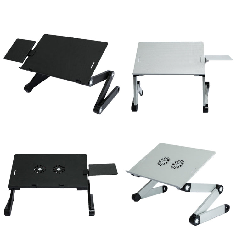 T8 Aluminum Alloy Folding & Lifting Laptop Desk Office Desk Heightening Bracket with Mouse Board (Silver) - Laptop Stand by PMC Jewellery | Online Shopping South Africa | PMC Jewellery | Buy Now Pay Later Mobicred