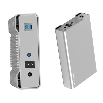 Blueendless U35Q 3.5 Inch Full Metal Mobile Hard Disk Box Type-C/Usb3.0 SATA Serial Desktop PC External Hard Disk Box AU Plug (TYPE-C) - HDD Enclosure by Blueendless | Online Shopping South Africa | PMC Jewellery | Buy Now Pay Later Mobicred