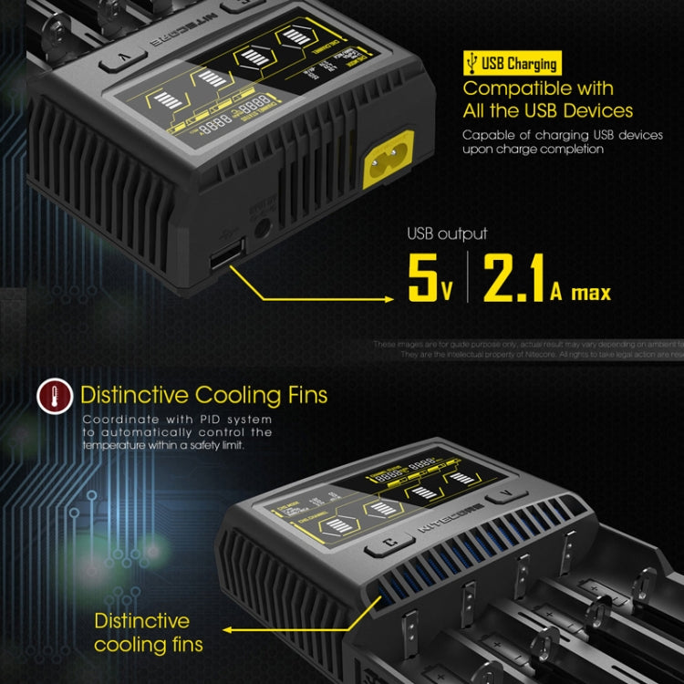 NITECORE 4-Slot Smart LCD Fast Charger, Model: SC4(UK Plug) - Charger & Converter by PMC Jewellery | Online Shopping South Africa | PMC Jewellery | Buy Now Pay Later Mobicred