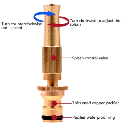 3 PCS Car Wash High Pressure Copper Straight Sprinkler House Garden Wishing Ground Sprinkler, Specification: Pacifier - Car washing supplies by PMC Jewellery | Online Shopping South Africa | PMC Jewellery