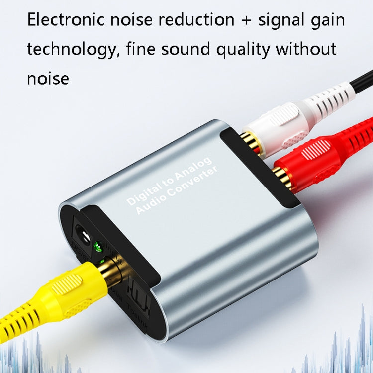 HW-25DA R/L Digital To Analog Audio Converter With 3.5mm Jack SPDIF Audio Decoder with Fiber Optic+USB Cable - RCA Adapter by PMC Jewellery | Online Shopping South Africa | PMC Jewellery | Buy Now Pay Later Mobicred