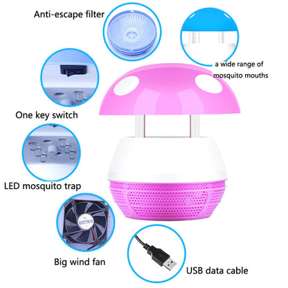 Mushroom LED Mosquito Killer Lamp Household USB Mosquito Killer(Sky Blue) - Repellents by PMC Jewellery | Online Shopping South Africa | PMC Jewellery | Buy Now Pay Later Mobicred