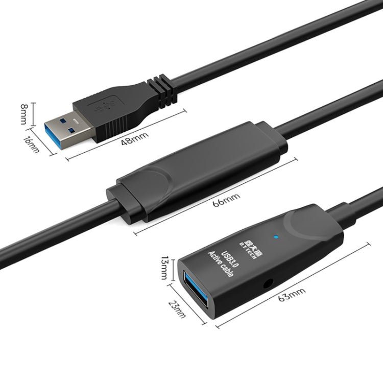 D.Y.TECH USB 3.0 Male To Female Extension Cable Double Shielded Chip Data Cable, Length: 15m - USB 3.0 by PMC Jewellery | Online Shopping South Africa | PMC Jewellery | Buy Now Pay Later Mobicred