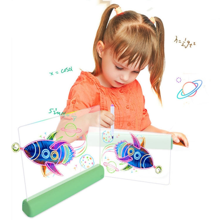 3D Painting Fluorescent Plate LED Shining Puzzle Children Graffiti Panel Handwritten Message Board(Green) -  by PMC Jewellery | Online Shopping South Africa | PMC Jewellery | Buy Now Pay Later Mobicred