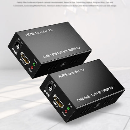 1 Pair HW-YD60 HDMI Extender 1080P Signal Amplifier, Effective Distance: 60m, EU Plug(Black) - Amplifier by PMC Jewellery | Online Shopping South Africa | PMC Jewellery | Buy Now Pay Later Mobicred