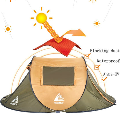 Hewolf 1766 Outdoor Automatic Windproof Quick-Opening Tent Camping Sunscreen Tent For 4-5 People (Army Green) - Tents & Accessories by PMC Jewellery | Online Shopping South Africa | PMC Jewellery