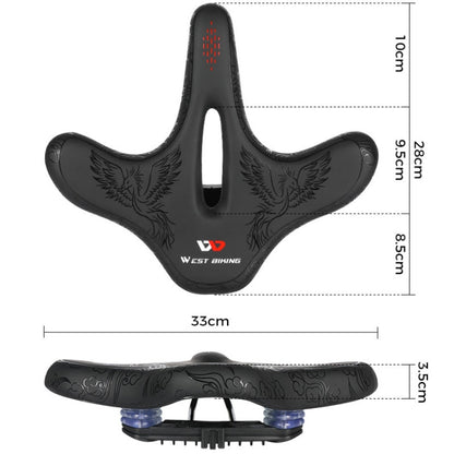 WEST BIKING YP0801122 Bicycle Mountain Bike Large Cushion Leisure And Comfortable Bicycle Saddle(Phoenix) - Bicycle Saddle by WEST BIKING | Online Shopping South Africa | PMC Jewellery