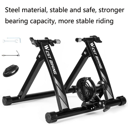 WEST BIKING YP1402008 Bicycle Parking Rack Indoor Cycling Training Platform Fitness Equipment Road Mountain Bike Parking Rack(Black) - Holders by WEST BIKING | Online Shopping South Africa | PMC Jewellery | Buy Now Pay Later Mobicred