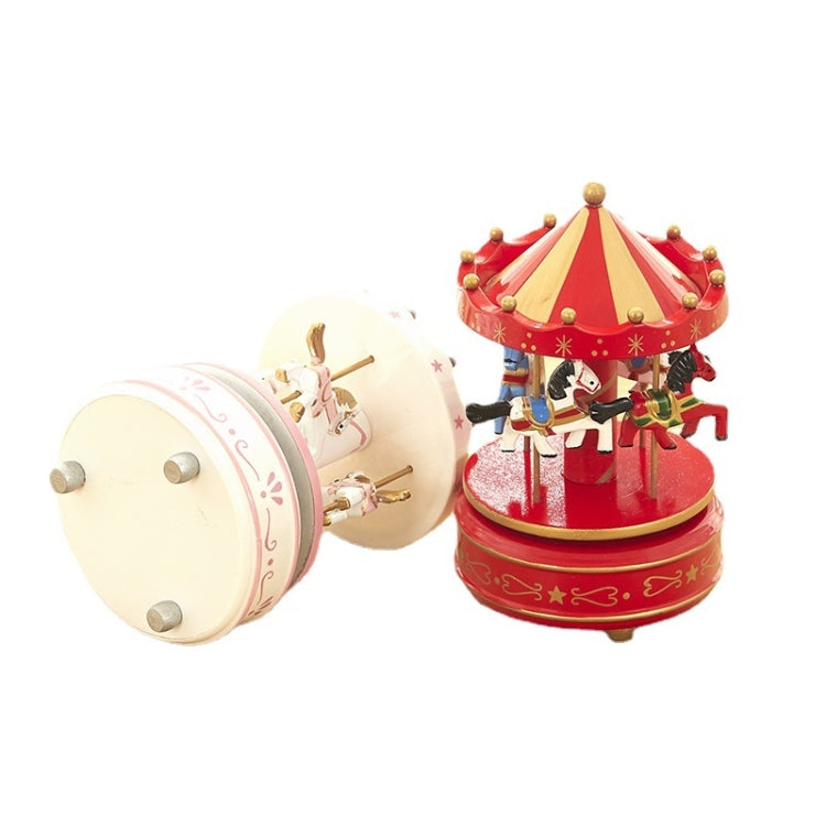 Sky City Carousel Clockwork Music Box Couples Birthday Gift(K0233 Dot Red) - Music Box by PMC Jewellery | Online Shopping South Africa | PMC Jewellery | Buy Now Pay Later Mobicred