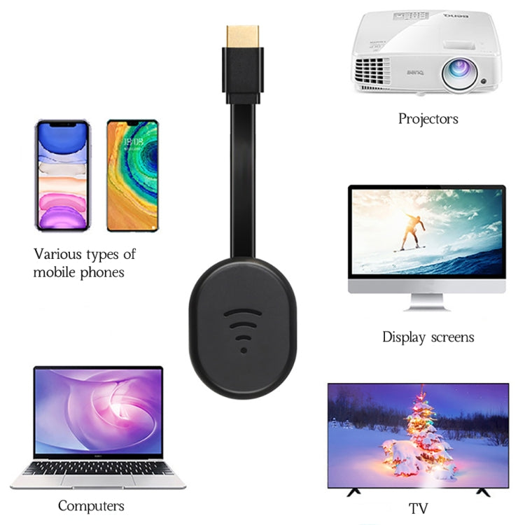 E38 White Wireless WiFi Display Dongle Receiver Airplay Miracast DLNA TV Stick for iPhone, Samsung, and other Smartphones - Wireless Display Dongle by PMC Jewellery | Online Shopping South Africa | PMC Jewellery | Buy Now Pay Later Mobicred