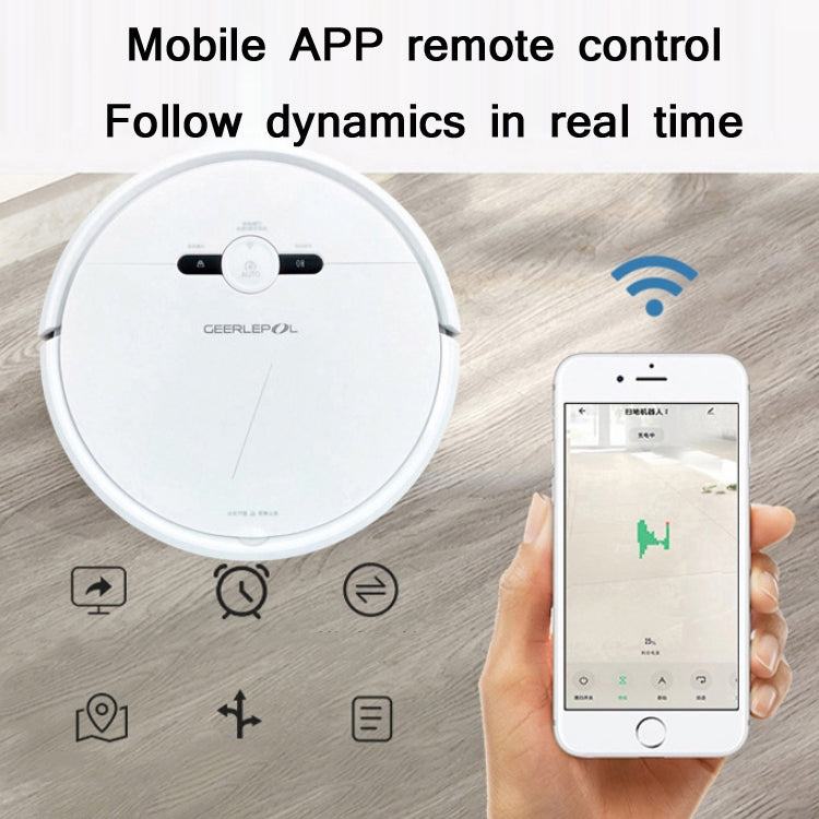 GEERLEPOL Smart Home Automatic Refilling Sweeping Robot, High Configuration Support Mobile Phone APP(White) - Robot Vacuum Cleaner by GEERLEPOL | Online Shopping South Africa | PMC Jewellery | Buy Now Pay Later Mobicred