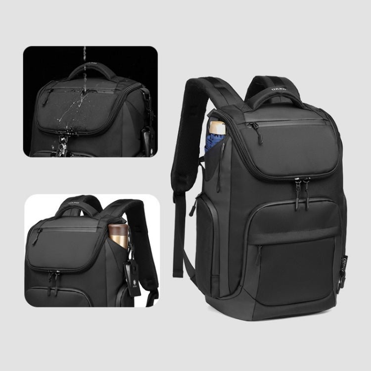 Ozuko 9409 Men Business 15.6-inch Laptop Backpack Travel Sports Leisure Backpack(Black) - Backpacks by Ozuko | Online Shopping South Africa | PMC Jewellery