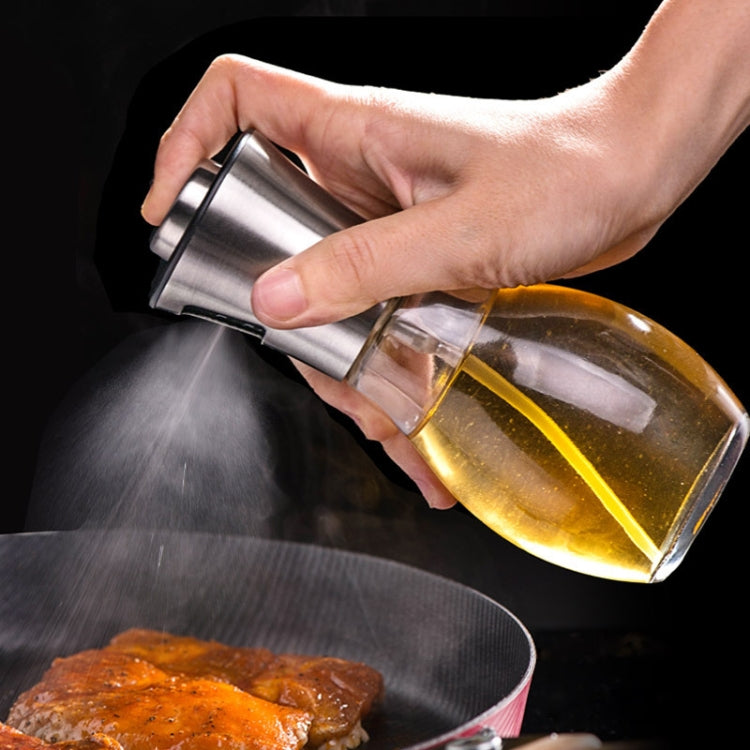 200ml Stainless Steel Glass Bottle Barbecue Cooking Seasoning Oil Pot Sprayer Oil Injection Kettle Oil Spray Bottle - Condiment Bottles & Hip Flasks by PMC Jewellery | Online Shopping South Africa | PMC Jewellery