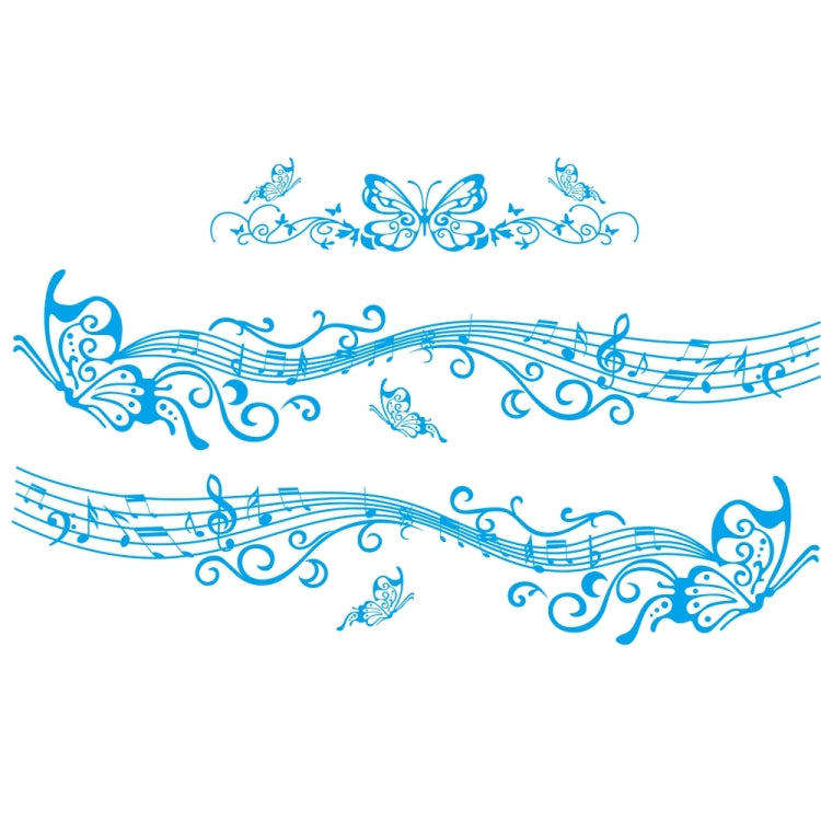 D-347 Butterfly Note Car Sticker Sheet Music Waist Line Body Sticker(Blue) - Decorative Sticker by PMC Jewellery | Online Shopping South Africa | PMC Jewellery | Buy Now Pay Later Mobicred
