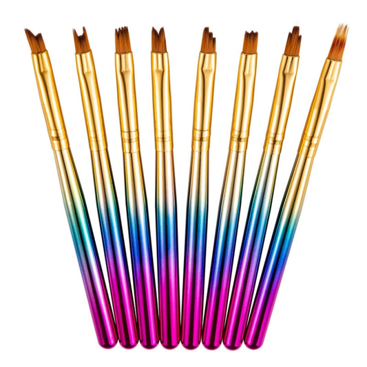 8  In 1 Nail Art Flower Pen Painted Pen Rainbow Gradient French Phototherapy Nail Pen(Flower Petal Pen) - Nail Art Equipment by PMC Jewellery | Online Shopping South Africa | PMC Jewellery | Buy Now Pay Later Mobicred