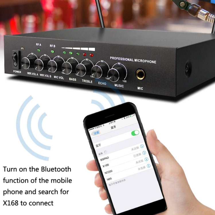 S-16-1 Household Smart TV U Segment Bluetooth Wireless Microphone With Tuning Reverberation 1 In 2, US Plug - Microphone by PMC Jewellery | Online Shopping South Africa | PMC Jewellery | Buy Now Pay Later Mobicred