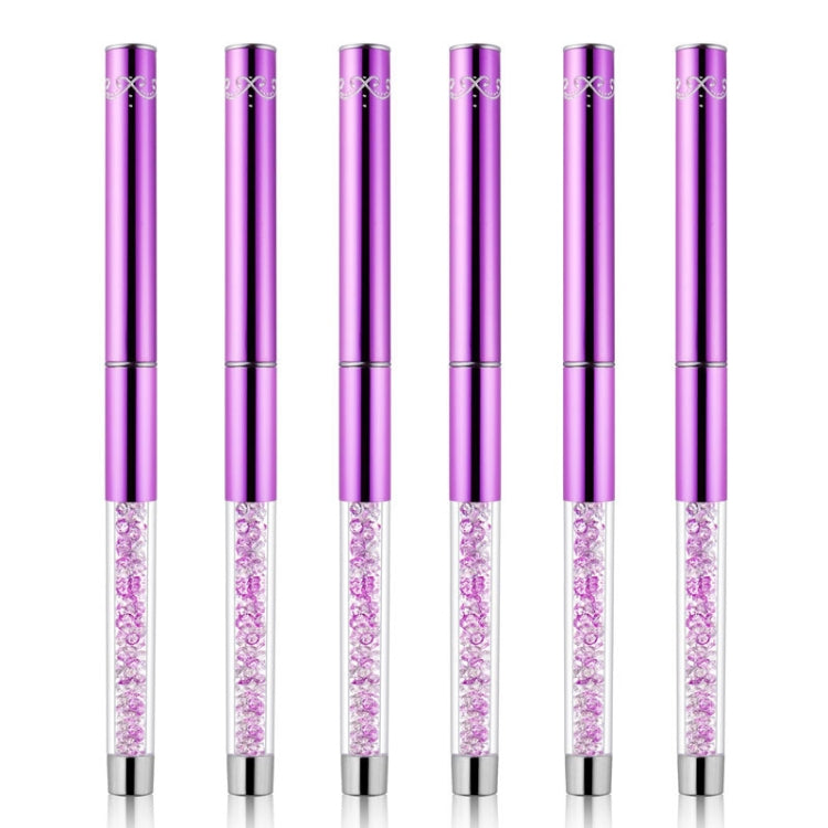 Nail Art Drawing Pen Purple Drill Rod Color Painting Flower Stripe Nail Brush With Pen Cover, Specification: 11mm - Nail Art Equipment by PMC Jewellery | Online Shopping South Africa | PMC Jewellery | Buy Now Pay Later Mobicred