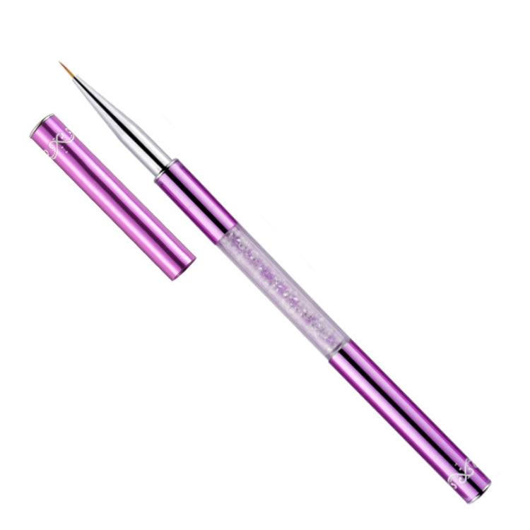 Nail Art Drawing Pen Purple Drill Rod Color Painting Flower Stripe Nail Brush With Pen Cover, Specification: 7mm - Nail Art Equipment by PMC Jewellery | Online Shopping South Africa | PMC Jewellery | Buy Now Pay Later Mobicred