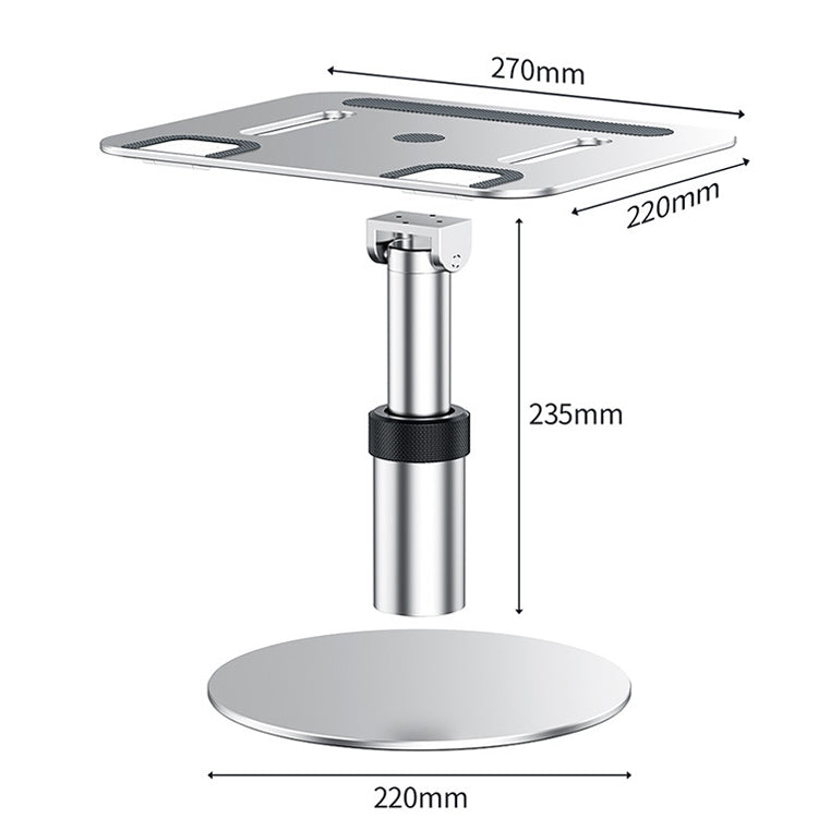 Oatsbasf 03597 Aluminum Alloy Notebook Heightening Bracket Notebook Computer Lifting Heat Dissipation Bracket Mobile Folding Table,Style: Elite Version-Gray - Laptop Stand by Oatsbasf | Online Shopping South Africa | PMC Jewellery | Buy Now Pay Later Mobicred