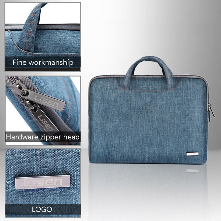 LiSEN LS-116 Simple Laptop Bag Business Laptop Liner Bag, Size: 13.3 inch(Snowflake Nylon Light Blue) - 13.3 inch by LiSEN | Online Shopping South Africa | PMC Jewellery | Buy Now Pay Later Mobicred