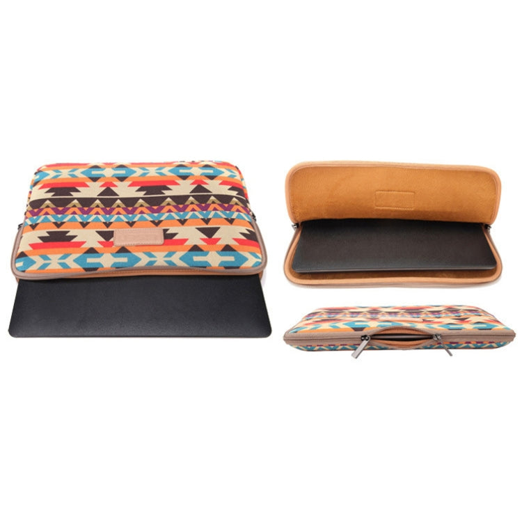 LiSEN LS-518 Lingge Pattern Laptop Computer Liner Bags, Size: 14 inch(Orange Pattern Geometry) - 14.1 inch by LiSEN | Online Shopping South Africa | PMC Jewellery | Buy Now Pay Later Mobicred