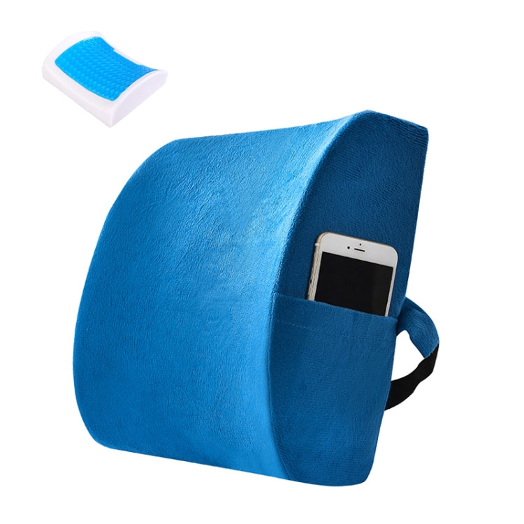 Office Waist Cushion Car Pillow With Pillow Core, Style: Gel Type(Suede Royal Blue) - Cushions & Pillows by PMC Jewellery | Online Shopping South Africa | PMC Jewellery | Buy Now Pay Later Mobicred