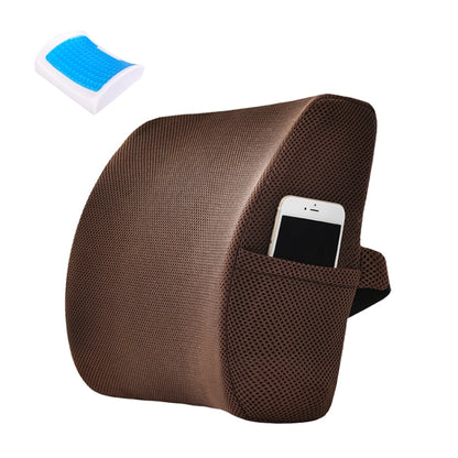 Office Waist Cushion Car Pillow With Pillow Core, Style: Gel Type(Mesh Brown) - Cushions & Pillows by PMC Jewellery | Online Shopping South Africa | PMC Jewellery | Buy Now Pay Later Mobicred