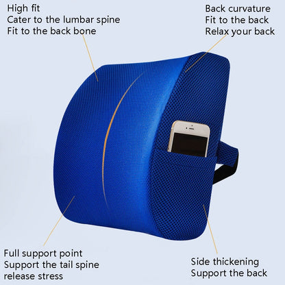 Office Waist Cushion Car Pillow With Pillow Core, Style: Gel Type(Mesh Royal Blue) - Cushions & Pillows by PMC Jewellery | Online Shopping South Africa | PMC Jewellery | Buy Now Pay Later Mobicred