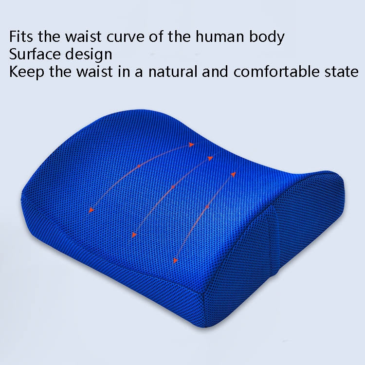 Office Waist Cushion Car Pillow With Pillow Core, Style: Gel Type(Suede Royal Blue) - Cushions & Pillows by PMC Jewellery | Online Shopping South Africa | PMC Jewellery | Buy Now Pay Later Mobicred