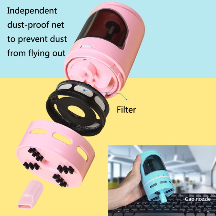 XCQ-01 Multifunctional Desktop Vacuum Cleaner with Pencil Sharpener Function(Pink) - Mini Vacuum Cleaner by PMC Jewellery | Online Shopping South Africa | PMC Jewellery | Buy Now Pay Later Mobicred