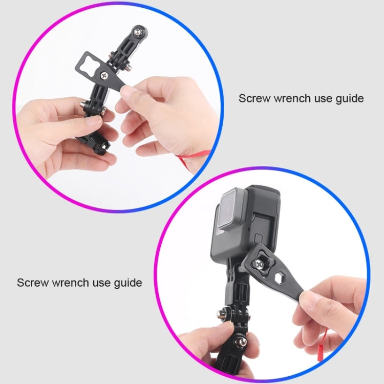 2 Set Cycling Helmet Adhesive Multi-Joint Arm Fixed Mount Set for GoPro Hero11 Black / HERO10 Black / GoPro HERO9 Black / HERO8 Black / HERO7 /6 /5 /5 Session /4 Session /4 /3+ /3 /2 /1, DJI Osmo Action and Other Action Cameras Style 4 -  by PMC Jewellery | Online Shopping South Africa | PMC Jewellery | Buy Now Pay Later Mobicred