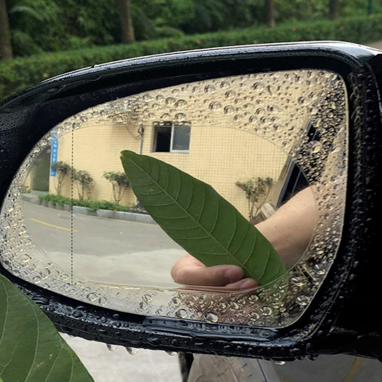 2pcs /Set Rainproof Anti-Fog And Anti-Reflective Film For Car Rearview Mirror Round 100mm(Transparent) - Auto Film by PMC Jewellery | Online Shopping South Africa | PMC Jewellery | Buy Now Pay Later Mobicred