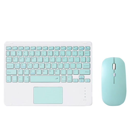 871 9.7 Inch Portable Tablet Bluetooth Keyboard With Touchpad + Mouse Set for iPad(Mint Green + Mouse) - Universal by PMC Jewellery | Online Shopping South Africa | PMC Jewellery