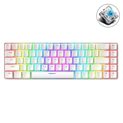 T8 68 Keys Mechanical Gaming Keyboard RGB Backlit Wired Keyboard, Cable Length:1.6m(White Green Shaft) - Wired Keyboard by PMC Jewellery | Online Shopping South Africa | PMC Jewellery | Buy Now Pay Later Mobicred