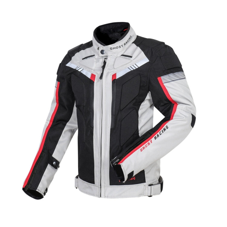 GHOST RACING GR-Y07 Motorcycle Cycling Jacket Four Seasons Locomotive Racing Anti-Fall Cloth, Size: M(Light Grey) - Protective Gear by GHOST RACING | Online Shopping South Africa | PMC Jewellery | Buy Now Pay Later Mobicred