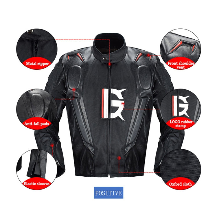 GHOST RACING GR-Y09 Motorcycle Four Seasons Racing Suit Locomotive Riding Anti-Fall Rally Suit, Size: L(Black) - Protective Gear by GHOST RACING | Online Shopping South Africa | PMC Jewellery | Buy Now Pay Later Mobicred