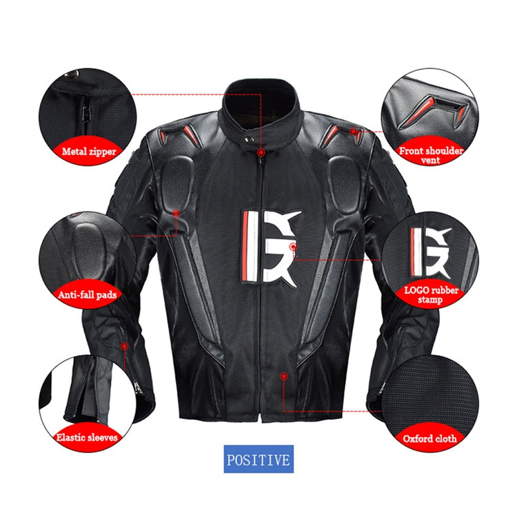 GHOST RACING GR-Y09 Motorcycle Four Seasons Racing Suit Locomotive Riding Anti-Fall Rally Suit, Size: XXXL(Black) - Protective Gear by GHOST RACING | Online Shopping South Africa | PMC Jewellery | Buy Now Pay Later Mobicred