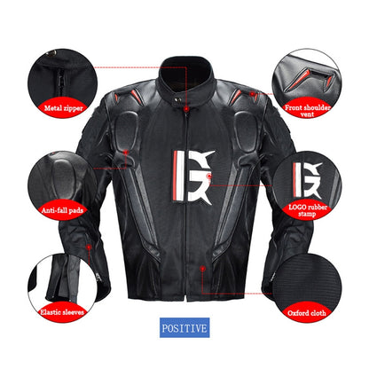 GHOST RACING GR-Y09 Motorcycle Four Seasons Racing Suit Locomotive Riding Anti-Fall Rally Suit, Size: XXXL(Black) - Protective Gear by GHOST RACING | Online Shopping South Africa | PMC Jewellery | Buy Now Pay Later Mobicred