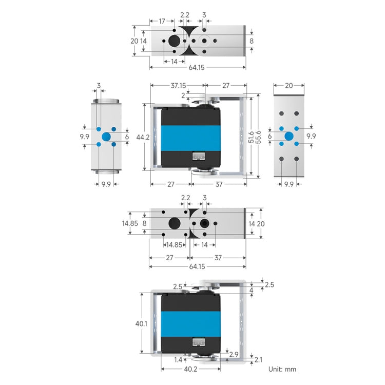 Waveshare 24703 25kg.cm Wide Range Voltage ST3020 Serial Bus Aervo - Other Accessories by Waveshare | Online Shopping South Africa | PMC Jewellery | Buy Now Pay Later Mobicred