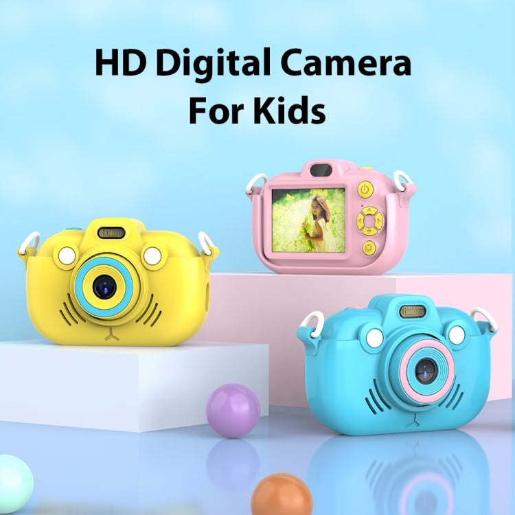 DC502 2.4-Inch 16X Zoom 2.7K Video Recording Children Digital Camera, Color: Yellow No Card(UK Plug) - Children Cameras by PMC Jewellery | Online Shopping South Africa | PMC Jewellery | Buy Now Pay Later Mobicred