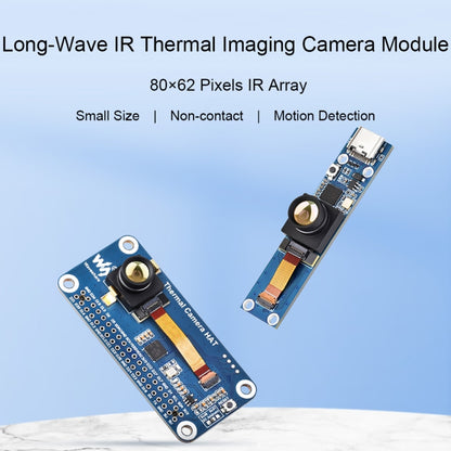 Waveshare Long-Wave IR Thermal Imaging Camera Module, 80×62 Pixels, 45°FOV(Type-C Port) - Module by Waveshare | Online Shopping South Africa | PMC Jewellery | Buy Now Pay Later Mobicred