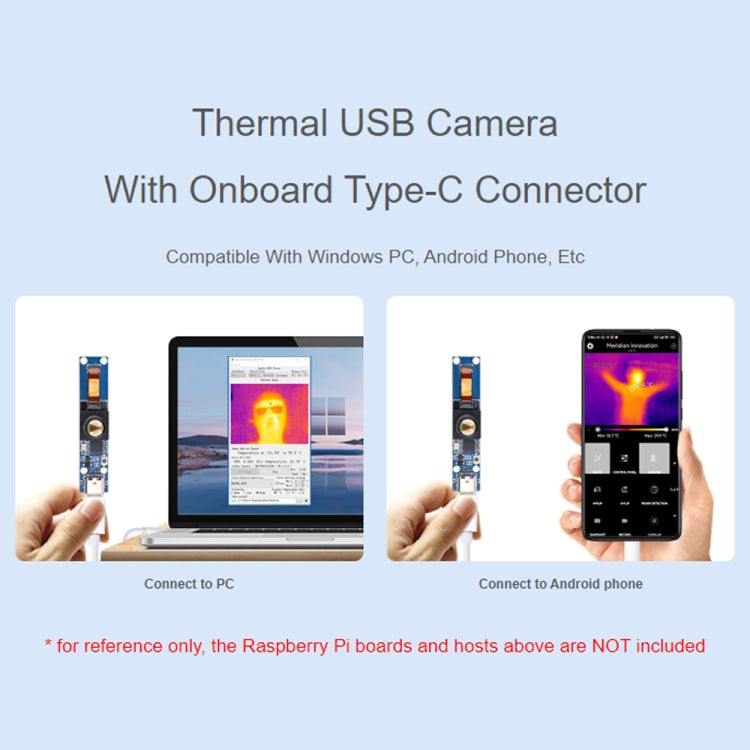 Waveshare Long-Wave IR Thermal Imaging Camera Module, 80×62 Pixels, 45°FOV(Type-C Port) - Module by Waveshare | Online Shopping South Africa | PMC Jewellery | Buy Now Pay Later Mobicred