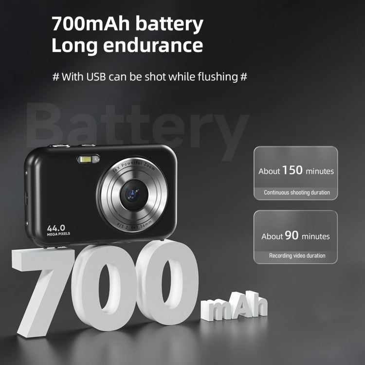 DC406L 2.4-Inch 1080P Mini HD 16X Zoom Digital Camera Home Children Camera US Plug(Black) - Children Cameras by PMC Jewellery | Online Shopping South Africa | PMC Jewellery | Buy Now Pay Later Mobicred