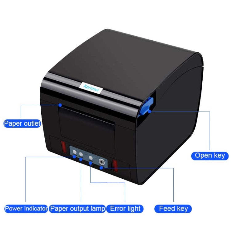 Xprinter XP-D230H 80mm Thermal Express List Printer with Sound and Light Alarm, Style:USB(US Plug) - Printer by Xprinter | Online Shopping South Africa | PMC Jewellery | Buy Now Pay Later Mobicred