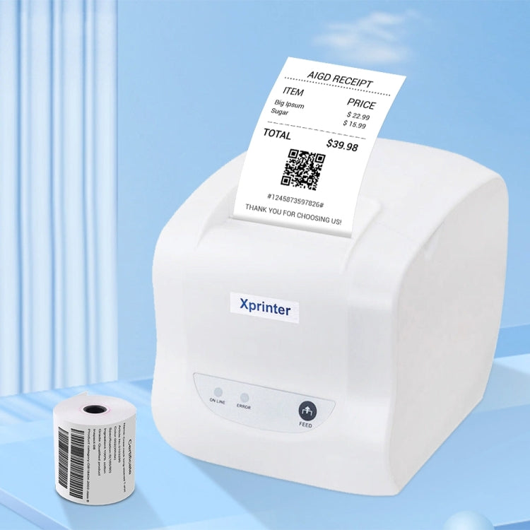 Xprinter XP-D58IIIL 57mm Thermal Label Printer Bill Cashing Printer, Spec: USB+Bluetooth(US Plug) - Printer by Xprinter | Online Shopping South Africa | PMC Jewellery | Buy Now Pay Later Mobicred